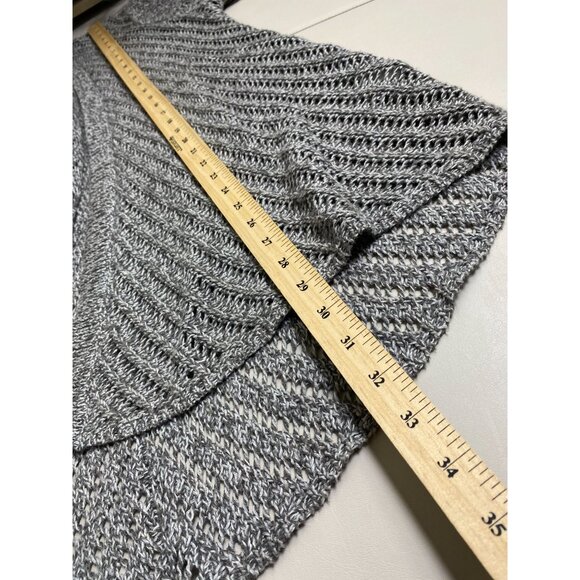 Eileen Fisher Open Knit Cardigan Sweater Size Large Gray Cotton Lightweight - Picture 5 of 16